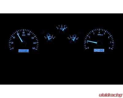 Dakota Digital VHX System Carbon Fiber Style Face Blue Display for 1982-1989 Chevrolet Camaro - VHX-82C-CAM-C-B
