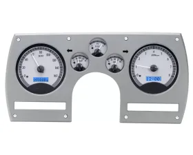 Dakota Digital VHX System Silver Alloy Face Blue Display for 1982-1989 Chevrolet Camaro