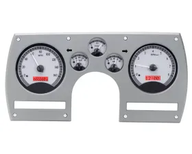 Dakota Digital VHX-82C-CAM-S-R VHX System Silver Alloy Face Red Display for 1982-1989 Camaro