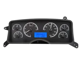 Dakota Digital VHX System Black Alloy Face Blue Display for 1987-1989 Ford Mustang