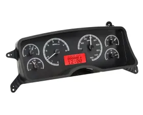 Dakota Digital VHX System Black Alloy Face Red Display for 1987-1989 Ford Mustang