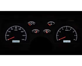 Dakota Digital VHX System Silver Alloy Face White Display for 1990-1992 Chevrolet Camaro