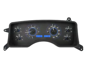 Dakota Digital VHX-90F-MUS-C-B VHX System Carbon Fiber Face Blue Display Ford Mustang 1990-1993