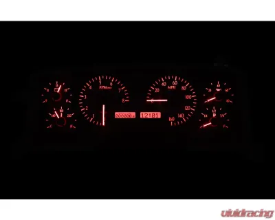 Dakota Digital VHX-90F-MUS-S-R VHX System Silver Alloy Face Red Display Ford Mustang 1990-1993 - VHX-90F-MUS-S-R