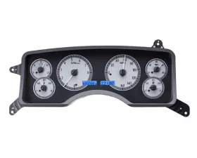 Dakota Digital VHX-90F-MUS-S-B VHX System Silver Alloy Face Blue Display Ford Mustang 1990-1993
