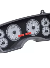 Dakota Digital VHX-90F-MUS-S-R VHX System Silver Alloy Face Red Display Ford Mustang 1990-1993                                     - VHX-90F-MUS-S-R - Image 3