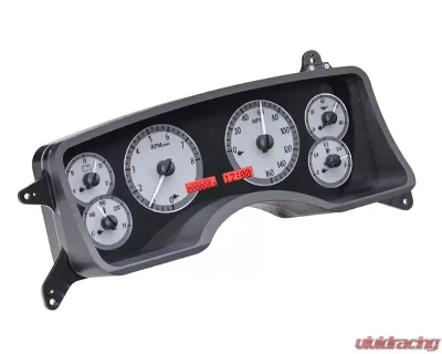 Dakota Digital VHX-90F-MUS-S-R VHX System Silver Alloy Face Red Display Ford Mustang 1990-1993 - VHX-90F-MUS-S-R