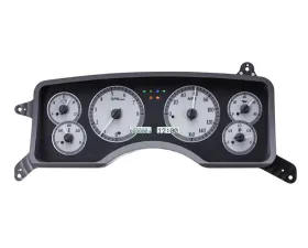 Dakota Digital VHX System Silver Alloy Face White Display for 1990-1993 Ford Mustang