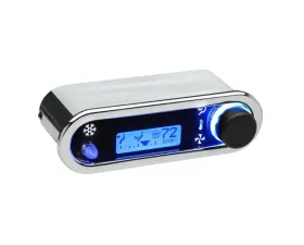 Dakota Digital Climate Controller for Vintage Air Gen IV Horizontal Chrome Blue Analog VHX