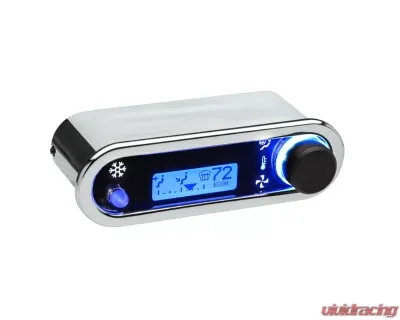Dakota Digital Climate Controller for Vintage Air Gen IV Horizontal Chrome Blue Analog VHX - DCC-2500H-C-B