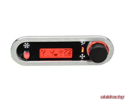 Dakota Digital Climate Controller for Vintage Air Gen IV, Horizontal, Brushed/Satin Red - DCC-2500H-S-R