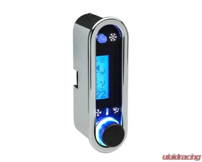 Dakota Digital Climate Controller for Vintage Air Gen IV Vertical Chrome Blue Analog VHX - DCC-2500V-C-B