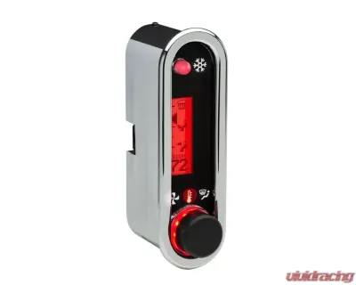 Dakota Digital Climate Controller for Vintage Air Gen IV Vertical Chrome Red Analog VHX - DCC-2500V-C-R