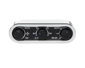 Dakota Digital Three-Knob Digital Climate Controller for Vintage Air Gen IV Black Alloy Chrome White