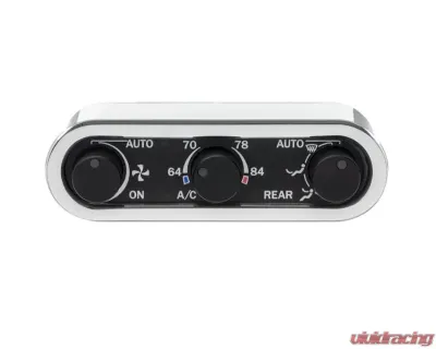Dakota Digital Three-Knob Digital Climate Controller for Vintage Air Gen IV Black Alloy Chrome White - DCC-3000HC-K-W