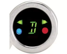 Dakota Digital DGS-3-C-G Round Gear/Misc. Indicator Chrome Green for Custom Fit Applications