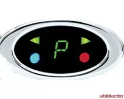 Dakota Digital DGS-4-C-G Oval Gear/Misc Indicators Chrome Green for Classic Vehicles - DGS-4-C-G