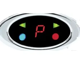 Dakota Digital DGS-4-C-R Oval Gear/Misc Indicators Chrome Red for Custom Fit Applications