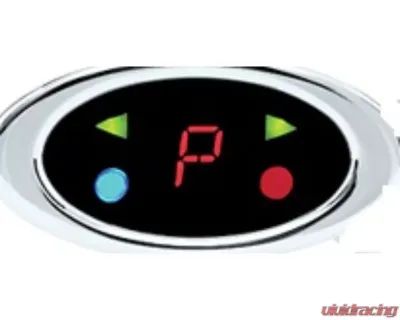 Dakota Digital DGS-4-C-R Oval Gear/Misc Indicators Chrome Red for Custom Fit Applications - DGS-4-C-R