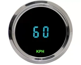 Dakota Digital Odyssey Series I Mini Speedometer KPH Chrome Blue ODY-01-4-C-B