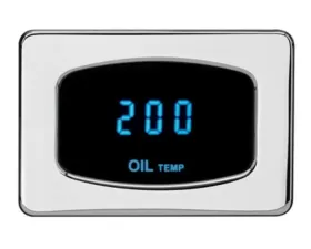 Dakota Digital Odyssey Series I Oil Temperature Gauge Chrome Teal ODY-07-1-C-T