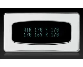 Dakota Digital Odyssey Series I Quad Air Pressure Monitor 3 Air Pressure Sender 0- 300 psi Chrome Teal
