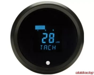 Dakota Digital Round 3-3/8 Performance Tachometer Chrome Blue SLX-02-1-C - SLX-02-1-C