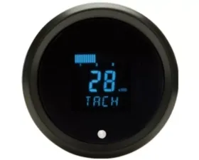 Dakota Digital Round 3-3/8 Performance Tachometer Black with Blue LED Display SLX-02-1-K