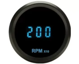 Dakota Digital Mini 2-1/16 Tachometer Black Blue for SLX-02-7-K Model