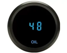 Dakota Digital SLX-03-1-C 2-1/16 Inch Oil Pressure Gauge Chrome Blue