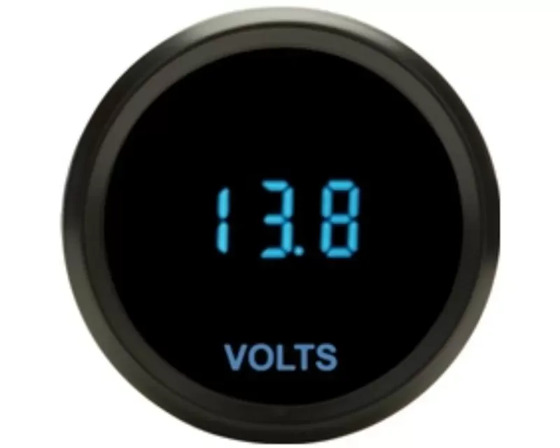 Dakota Digital 2-1/16 Voltmeter Black Blue - SLX-05-1-K
