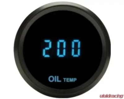 Dakota Digital SLX-07-3-C 2-1/16 Oil Temperature Gauge Chrome Blue - SLX-07-3-C