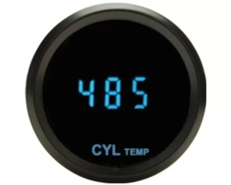 Dakota Digital 2-1/16 Cylinder Head Temperature Black Blue - SLX-11-1-K