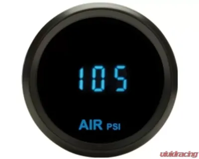 Dakota Digital SLX-19-1-C 2-1/16 Inch Air Pressure Gauge Chrome Blue - SLX-19-1-C