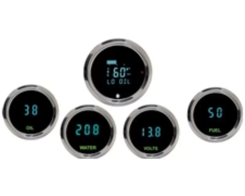 Dakota Digital 5 Gauge Kit Black Blue - SLX-50-1-K