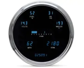 Dakota Digital 6 Gauge Designer Series Instrument System 6.75 Teal VFD3-1005-T