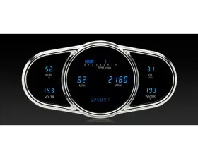 Dakota Digital VFD3-1009-T 6 Gauge Universal Elliptical Designer Series Teal