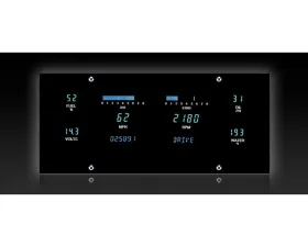 Dakota Digital VFD3-1010-Z 6 Gauge Designer Series Instrument System 4.6 x 10.3 Inches