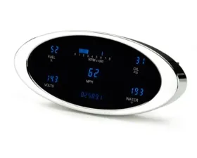 Dakota Digital 5 Gauge Universal Elliptical Designer Series Blue 9.5 x 4 x 1.5 VFD3-1011-B