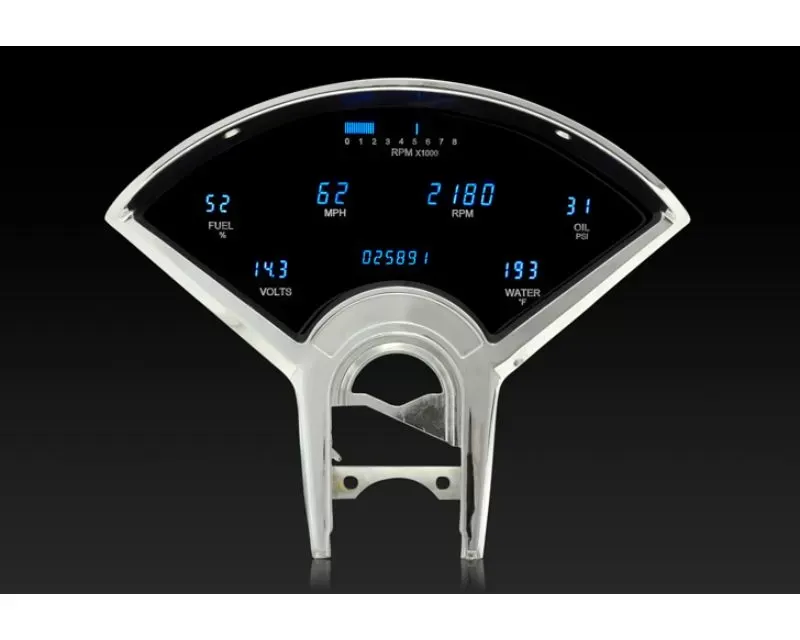 Dakota Digital Instrument System Blue and Teal Chevrolet 1955-1956 - VFD3-55C-Z