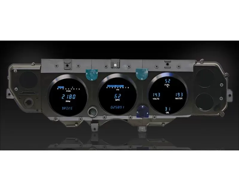 Dakota Digital Instrument System Teal Chevrolet Chevelle 1970-1972 - VFD3-70C-CVL-T