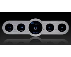 Dakota Digital 5 Gauge Universal 4 x 14.5 Street Rod Panel Instrument System Blue Teal