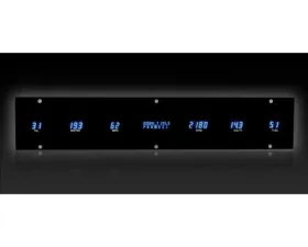 Dakota Digital VFD3X-1002-Z 6 Gauge Designer Series Instrument System Blue Teal 3.5 x 19 W
