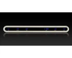 Dakota Digital 6 Gauge Universal Oval Instrument Panel with Bezel Blue and Teal 2x19