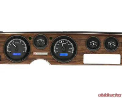 Dakota Digital VHX Instruments Black Alloy Background Blue for 1970-1981 Pontiac Firebird - VHX-70P-FIR-K-B
