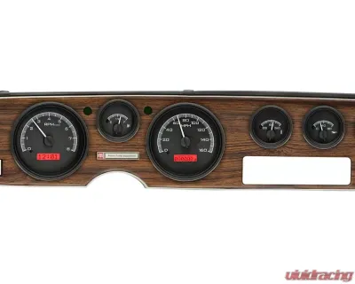 Dakota Digital VHX Instruments Black Alloy Background Red for 1970-1981 Pontiac Firebird - VHX-70P-FIR-K-R