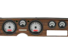 Dakota Digital VHX Instruments for 1970-1981 Pontiac Firebird, Silver Alloy Background, Red