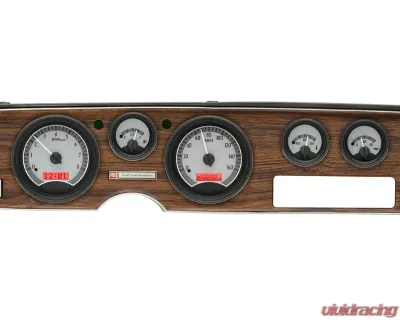 Dakota Digital VHX Instruments for 1970-1981 Pontiac Firebird, Silver Alloy Background, Red - VHX-70P-FIR-S-R