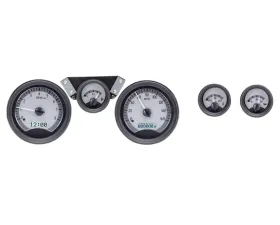 Dakota Digital VHX Instruments Silver Alloy Background White for 1970-1981 Pontiac Firebird