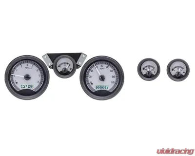 Dakota Digital VHX Instruments Silver Alloy Background White for 1970-1981 Pontiac Firebird - VHX-70P-FIR-S-W